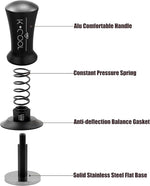 Load image into Gallery viewer, K COOL 51mm Coffee Espresso Tamper, Premium Barista Tools, Calibrated Spring Tamper, 100% Stainless Steel Flat Base Tamper with Scale Mark for Espresso Machine (Black)