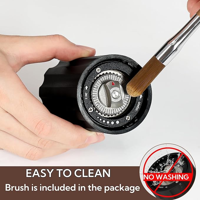 Portable Manual Coffee Grinder, Mini Coffee Grinder Capacity 25g with CNC Stainless Steel Burr, Internal Adjustable Setting, Fit for Espresso, Pour Over, Travel, Camping and Home