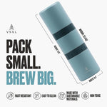 Load image into Gallery viewer, Nest Pour Over Coffee Kit | Coffee Maker for Camping | All-In-One Travel Pour Over | Transportable Dripper, Two 10oz Stainless Steel Travel Mugs | Compact Storage &amp; Adventure Ready | Everglade