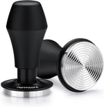 Load image into Gallery viewer, Normcore 51mm Espresso Coffee Tamper with Ripple Base - Spring Loaded Tamper - 15lb / 25lb / 30lbs Replacement Springs - Anodized Aluminum Handle and Stand