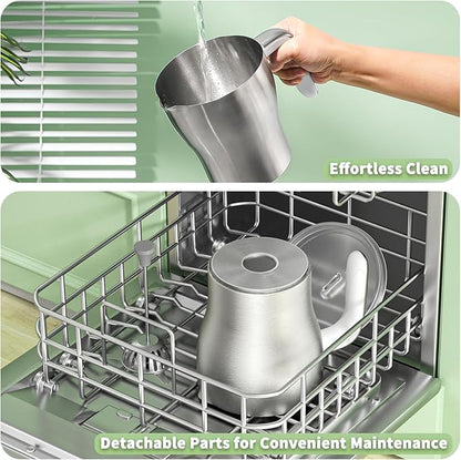 Maestri House Milk Frother, Variable Temp and Froth Thickness DualFro 600 Milk Frother Steamer, 21OZ Smart Touch Control Milk Warmer, Dishwasher Safe, Memory Function for Latte&Hot Chocolate (White)