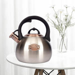 Load image into Gallery viewer, 3.1 Quart Teal Whistling Tea Kettle for Stove Top, Food Grade Stainless Steel