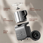 Load image into Gallery viewer, Milk Frother - Electric Steamer, 4-in-1 Automatic Warm and Cold Cappuccino Foam Maker, 12.5oz Milk Warmer for Latte, Macchiato, Stainless Steel