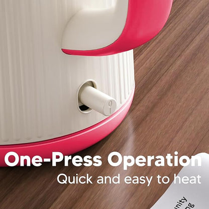 Nueve&Five 1.7L (57oz) Large Electric Kettle Perfect for 7+Cups of Tea and Coffee,2 quarts Double Wall Big Electric Tea Kettle,Auto Shut Off,1200W Hot Water Kettle Electric -Red