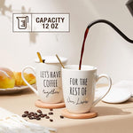 Load image into Gallery viewer, AW BRIDAL Ceramic Engagement Gifts For Couples Newly Engaged Unique Coffee Mugs Set Of 2, 12 Oz| Bachelorette Bridal Shower Gift For Bride, Anniversary Wedding Gifts For Couple Housewarming Gift Ideas