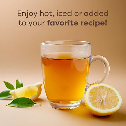 Waka Instant Green Tea Mix, Lemon Flavored - 100% Tea Leaves, No Additives, Unsweetened Tea Powder in Bulk Pouch – Easy Quick Hot and Iced Teas, Up to 200 Cups (4.5oz)