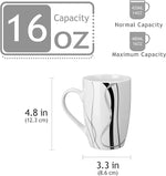 Load image into Gallery viewer, VEWEET Coffee Mugs Set of 6, 16 OZ Large Coffee Cups Set, White Mug Sets Ceramic Mugs Set with Big Handle, Microwave Dishwasher Safe, Series Fiona