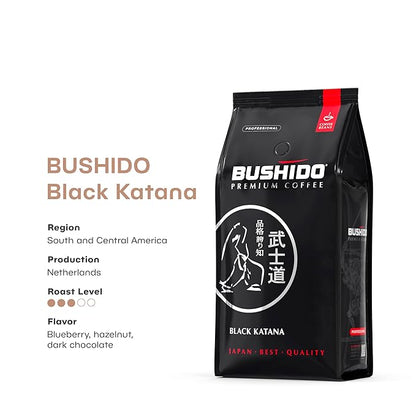 BUSHIDO Black Katana premium arabica whole coffee beans, 2.2 pound (1000g), medium roast
