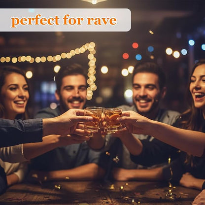 Ruckae 12 Pack 2 OZ Shot Glasses Set Gradient Colorful Shot Glasses Bulk with Heavy Base Square Glass Shot Cups for Vodka Tequila Whiskey Liquor