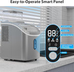 Load image into Gallery viewer, Countertop Ice Cube Maker Machine with External Water Tank,16Pcs/5Mins,34Lbs/Day,2 Ways to Add Water,Portable Compact Small Ice Maker with Self-Cleaning,Perfect for Home/Kitchen/Camping/RV