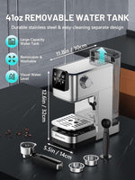 Load image into Gallery viewer, Espresso Machine, 20 Bar Professional Espresso Coffee Maker with Milk Frother Steam Wand, Hot &amp; Iced Coffee Machine, Compact Stainless Steel Coffee Machine for Cappuccino,Latte,Cold Brew