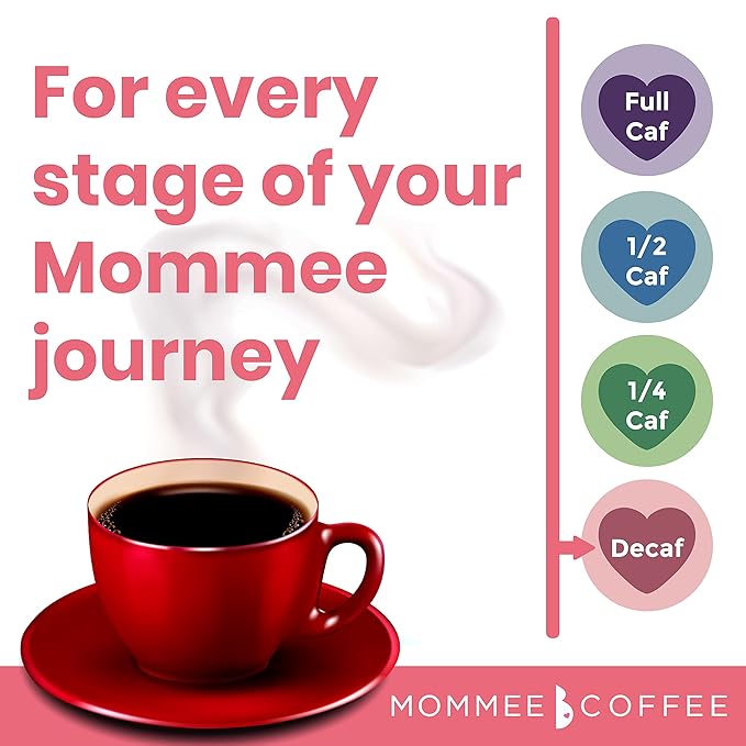 Mommee Coffee - Decaf | Low Acid, Organic, Fair Trade, Water Processed | Ground, 22 oz.