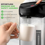 Load image into Gallery viewer, NutriChef 5.2 Qt Electric Water Kettle, Quick Heating, 5 Liter Digital Kettle with 5 Temperature Settings, Safety Lock, Stainless Steel, 3 Dispensing Options, Easy to Clean, 8.46" x 11.2" x 16.5"