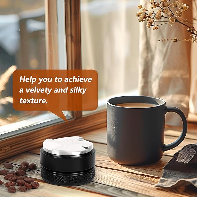 51mm Adjustable Espresso Coffee Distributor,Espresso Distribution Tool with 4 Angled Slopes Fits 51mm Bottomless Portafilter