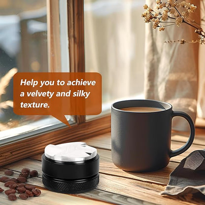 51mm Adjustable Espresso Coffee Distributor,Espresso Distribution Tool with 4 Angled Slopes Fits 51mm Bottomless Portafilter