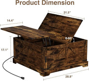Coffee Table with Storage, 31.5
