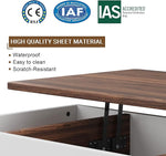 Load image into Gallery viewer, Shintenchi Coffee Table, Lift Top Coffee Table with Hidden Compartment, Rising Tabletop Dining Table, Lift Top Coffee Center Table for for Living Room, Office, Home (Walnut)