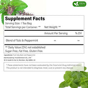 FreshDrinkUS, Premium Tulsi Peppermint Herbal Tea – 75 Tea Bags, 100% Natural, Blend of Tulsi Holy Basil Leaves, and Peppermint Leaves. Made with Natural Material Tea Bags. No Sugar, Vegan.
