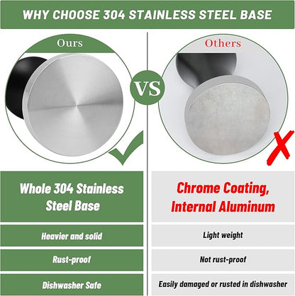 53mm Black Coffee Tamper Espresso Press with Small Mat 304 Stainless Steel Base Aluminum Handle Barista Tool