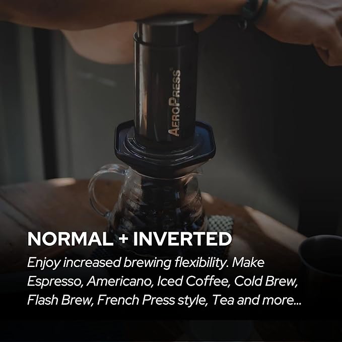 Filters for use in AeroPress Go/AeroPress Coffee Makers (Fine & Superfine) - Premium Replacement Disc - Reusable Metal, Titanium Coated Stainless Steel. Upgrade Mesh or Filter Papers