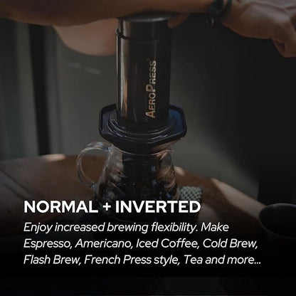 Filters for use in AeroPress Go/AeroPress Coffee Makers (Fine & Superfine) - Premium Replacement Disc - Reusable Metal, Titanium Coated Stainless Steel. Upgrade Mesh or Filter Papers