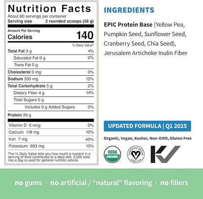 Sprout Living Plant Based Protein & Superfoods Powder, Original, Unflavored | Organic Protein Powder, Vegan, Non Dairy, Non-GMO, Gluten Free, Sugar Free, Perfect Keto Drink Mix (2 lb)