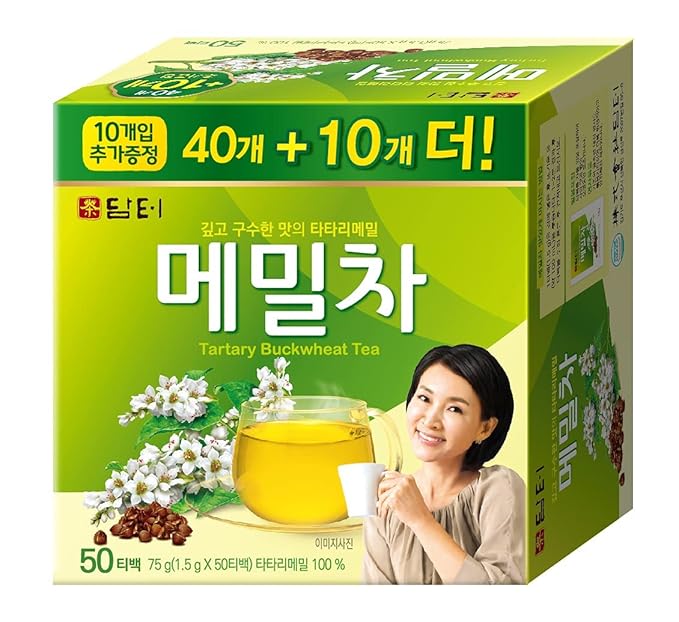 Damtuh Tartary Buckwheat Tea – Nutty & Refreshing Herbal Tea, Caffeine-Free, 50 Tea Bags (1.5g each)