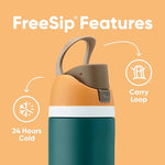 Load image into Gallery viewer, Owala FreeSip Insulated Stainless Steel Water Bottle with Straw, BPA-Free Sports Water Bottle, Great for Travel, 32 Oz, Shy Marshmallow