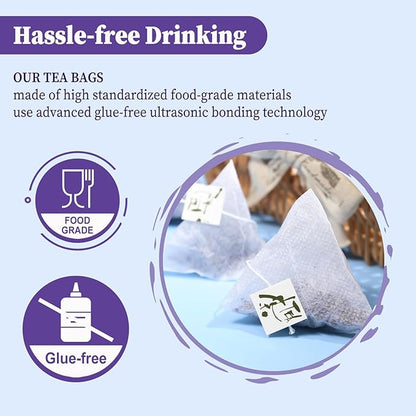 FullChea - Lavender Tea Bags, 50 Teabags - Pure Lavender Flowers for Relaxation - Caffeine-Free Floral Tea for Sleep & Wellness