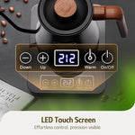 Load image into Gallery viewer, Hazel Quinn Gooseneck Electric Kettle - 0.8L / 27oz, Precise Temperature Control, 4-Hour Keep Warm, 1000W Fast Boil, 304 Stainless Steel Interior, Ideal for Coffee &amp; Tea - Black