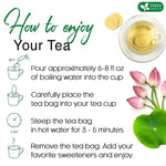 Load image into Gallery viewer, FreshDrinkUS, Premium 30 Lotus Leaf Tea Bags, 100% Natural &amp; Pure from Lotus Leaves. Loose Leaf Lotus Herbal Tea. Made with Eco-Conscious Tea Bags. No Sugar, No Caffeine, No Gluten, Vegan.