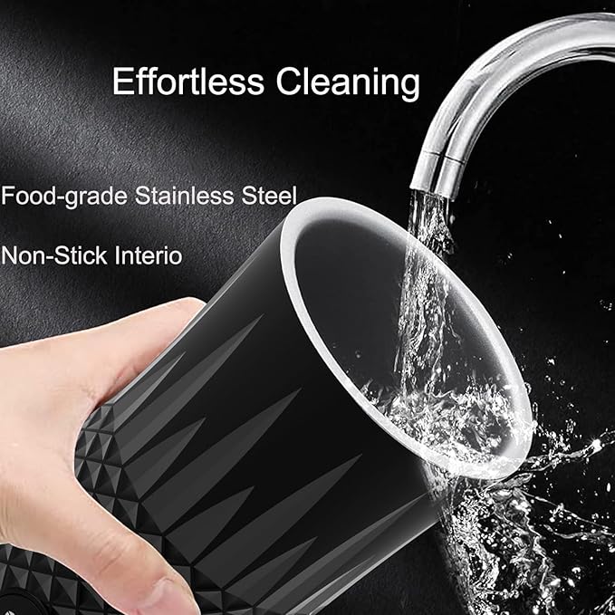 Electric Milk Frother and Steamer - Hot & Cold Milk Foamer with Auto Shut-Off - Quick and Effortless Frothing - 8oz/240ml Milk Warmer for Coffee, Latte, Cappuccino, Hot Chocolates