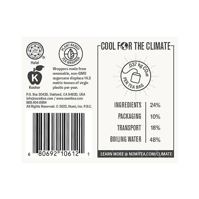 Numi Organic Tea Sweet Slumber, Valerian Root, Chamomile & Lavender Sleep Tea, 16 Tea Bags (Pack of 3), Packaging May Vary