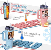 Personalized Tumbler with Pictures Text Name, Custom Double Wall Insulated Tumbler, Personalized Gifts for Women Men Friend, Christmas Gifts, 20oz Coffee Tumbler w/Lid (40 photo)