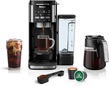 Ninja | Drip Coffee Maker | DualBrew Pro Hot & Iced Coffee Machine | Use with K-Cup Coffee Pods | 3 Brew Styles (Classic, Rich, & Iced) | 60oz Removable Reservoir & Dishwasher Safe | Black | CFP101