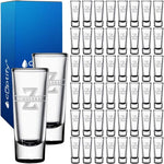 Load image into Gallery viewer, Personalized Shot Glasses Set of 50 Black Bottom Custom 2 oz Cordial Shot Glass Initial and Name for Gifts, Weddings, Birthdays, Party, Event, Decorations