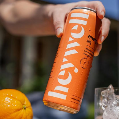 Heywell Sparkling Adaptogenic Water, Variety Pack 12 Fluid Ounce (Pack of 12) Includes - Lime, Grapefruit, Orange Mango, Strawberry Lemon - Calm Drink, Sparkling Drink