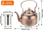 Load image into Gallery viewer, SANQIAHOME Antique 1.2L (40Oz) Stainless Steel Teapot with Infuser copper