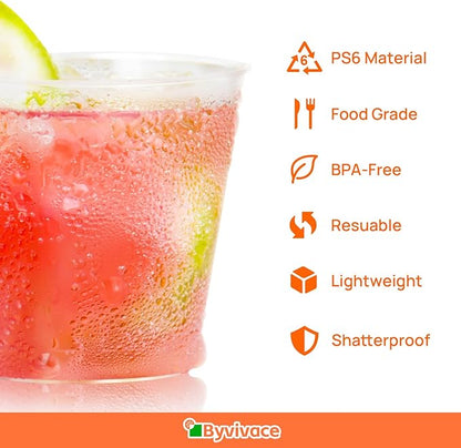 1000Count 1OZ Clear Hard Plastic Shot Cups - Mini Shot Glasses for Tequila, Whiskey, Vodka & Liquor, 1Oz Small Cup for Sauces & Dips, Perfect for Parties