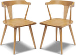 Load image into Gallery viewer, Poly &amp; BARK Mid Century Modern Enzo Dining Chair Solid Oak Wood Set of 2