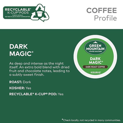 Green Mountain Coffee Roasters Dark Magic Keurig Single-Serve K-Cup Pods, Dark Roast Coffee, 72 Count
