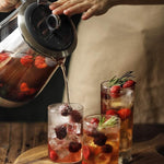 Load image into Gallery viewer, BUYDEEM K2423 Tea Maker, 316 Stainless Steel &amp; Heat Resistant DURAN Glass Electric Kettle, Removable Infuser, Auto Keep Warm, 1.2L