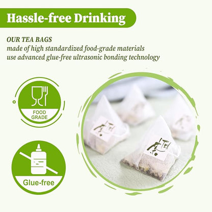 FullChea - Papaya Leaf Tea Bags, 50 Teabags - Natural Herbal Tea with Dried Papaya Leaves - Caffeine-Free Wellness Tea