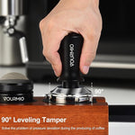 Load image into Gallery viewer, 53mm Espresso Tamper - Calibrated Coffee Tamper with Spring Loaded 30lb Pressure, Tamper Tool Espresso with Flat Stainless Steel Base, Black