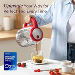 Load image into Gallery viewer, Cosori Electric Kettle, No Plastic Filter &amp; Spout, Tea Kettle &amp; Hot Water Boiler For Coffee &amp; Tea, Water Heater &amp; Teapot, Automatic Shut Off, Borosilicate glass, Red, 1.7L/1500W