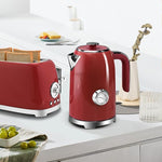 Load image into Gallery viewer, SUSTEAS Electric Kettle - 57oz Hot Tea Water Boiler with Thermometer, 1500W Fast Heating Stainless Steel Pot, Cordless LED Indicator, Auto Shut-Off &amp; Boil Dry Protection, Red