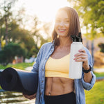 Load image into Gallery viewer, DOMICARE 40 oz Insulated Water Bottle Bulk, Vacuum Insulated Stainless Steel Sports Water Bottle with Straw Lid &amp; Spout Lid, Leakproof, Reusable - Travel, Camping, Bike, White (4 Pack)