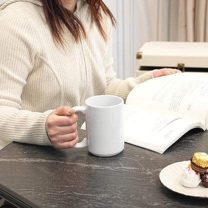 Sublimation Coffee Mug, 15oz Coffee Mug，White, Case of 12