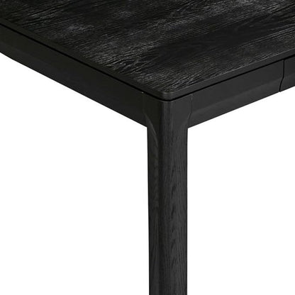 NTC Flow Modern Wooden Rectangle Desk Table with Hidden Drawer – Waterproof & Heat Resistant, Burnt Black