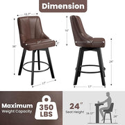 Swivel Bar Stools with Backs, 24